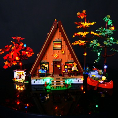 21338 (LED Lighting Kit + Remote only) A-Frame Cabin