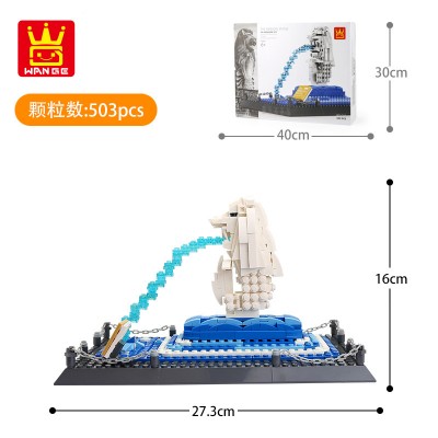 Wange 4218 The Merlion Statue Singapore Building Block | 503 PCS