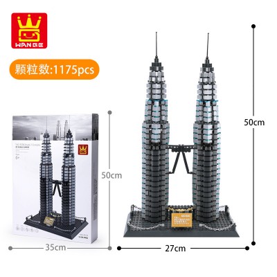 Wange 5213 Petronas Twin Towers in Malaysia Building Block | 1,158 PCS