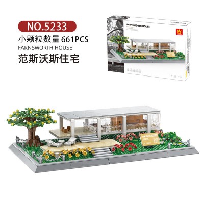 Wange 5233 Farnsworth House in Illinois, United States Building Block | 661 PCS