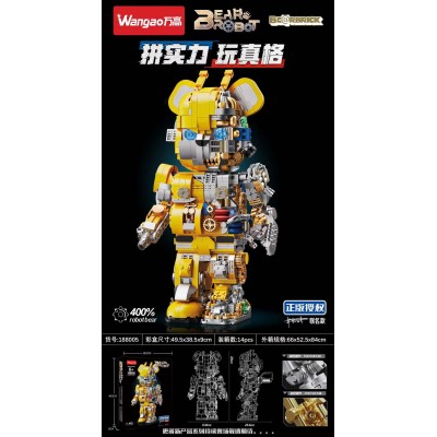 Wangao 188005 BearBrick Robot: Bumblebee Hornet Mechanical Violence Bear 400%