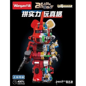 Wangao 188010 BearBrick Robot: Gundam ZGMF-1000/A1 Gunner ZAKU Warrior Mechanical Violence Bear 400%