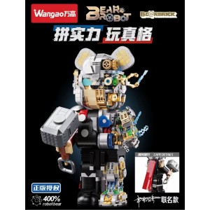 Wangao 188011 BearBrick Robot: Thor Mechanical Violence Bear 400%
