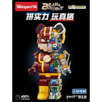 Wangao 188012 BearBrick Robot: The Flash Mechanical Violence Bear 400%