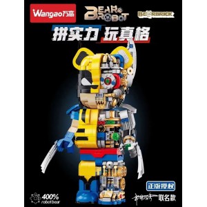 Wangao 188013 BearBrick Robot: Wolverine Mechanical Violence Bear 400%