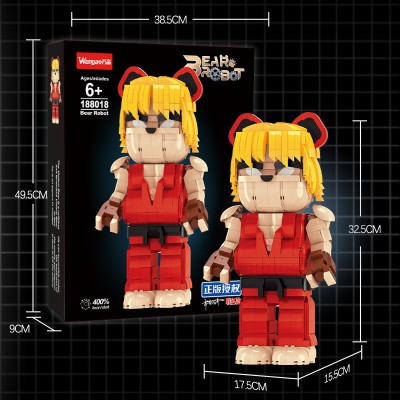 Wangao 188018 BearBrick Robot: Ken Masters Mechanical Violence Bear 400%