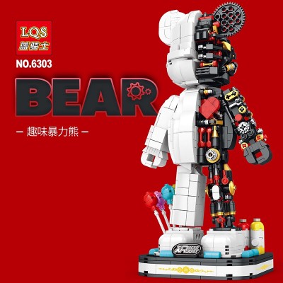 LQS 6303 Bear Brick Robot (White)