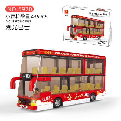Wange 5970 Sightseeing Bus Building Block | 436 PCS