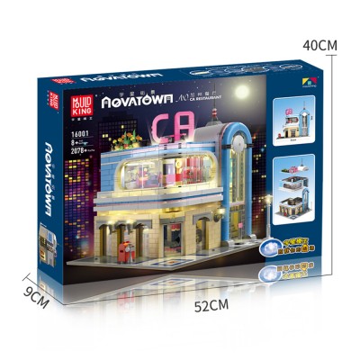 Mould King 16001 Novatown: Downtown Diner California - MOC-32566 Building Block | 2,078 PCS