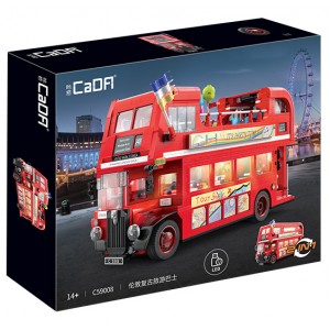 CaDA C59008 London Retro Tour Bus Building Block | 1,770 PCS