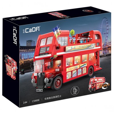 CaDA C59008 London Retro Tour Bus Building Block | 1,770 PCS