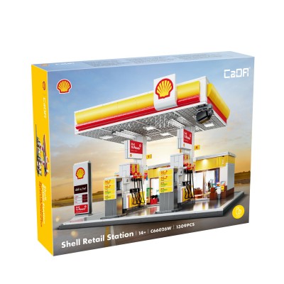 CaDA C66026W Shell Retail Station Building Block | 1,309 PCS