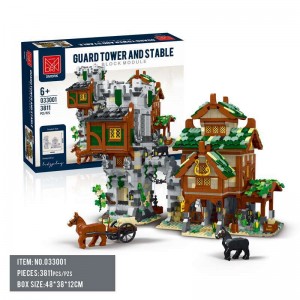 XMork 033001 Medieval Guard Tower And Stables