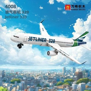 Wange 4008 Airbus Jetliner A320 Building Block | 129 PCS