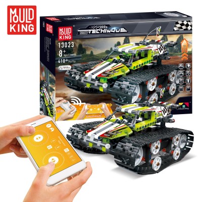 Mould King 13023 Tracked Racer (Green) Remote Control Building Block | 410 PCS