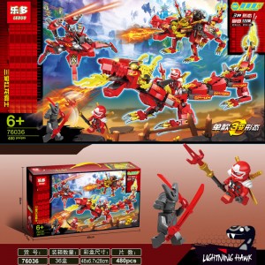 Leduo 76036 Ninjago Red Fire Dragon 3 in 1