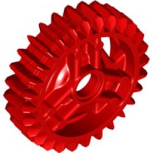 65413 Parts Technic, Gear 28 Tooth Double Bevel with Pin Hole Building Block