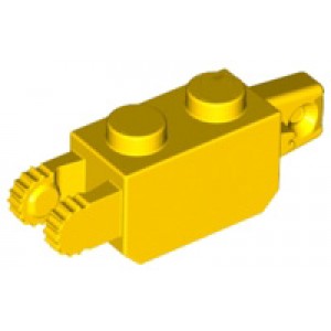 30386 Hinge Brick 1 x 2 Locking with 1 Finger Vertical End and 2 Fingers Vertical End, 9 Teeth