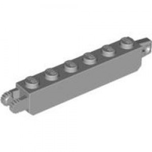 30388 Hinge Brick 1 x 6 Locking with 1 Finger Vertical End and 2 Fingers Vertical End, 9 Teeth