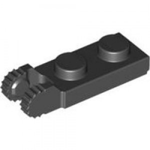 44302a Hinge Plate 1 x 2 Locking with 2 Fingers on End and 9 Teeth with Bottom Groove
