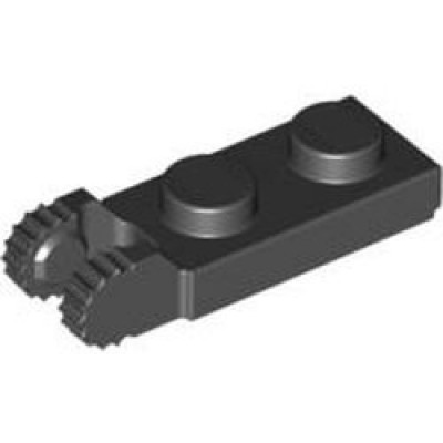 44302a Hinge Plate 1 x 2 Locking with 2 Fingers on End and 9 Teeth with Bottom Groove
