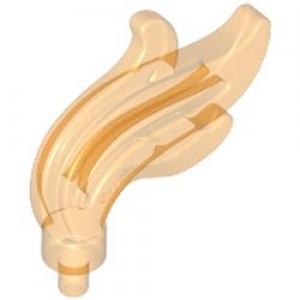 64647 Parts Minifigure, Plume Feather Triple Compact / Flame / Water with Small Pin Building Block