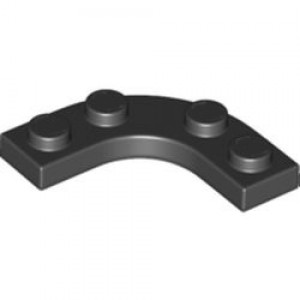 68568 Plate, Round Corner 3 x 3 with 2 x 2 Curved Cutout