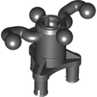 32495c01 Technic, Steering Arm with 4 Tow Ball with Black Wheel Hub 3 Pin Triangular (32495 / 32496)