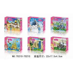 Decool 70210 - 70215 Aladdin, Cinderella, Frozen, Mermaid, Rapunzel, Sleeping Beauty (Set 6 in 1)