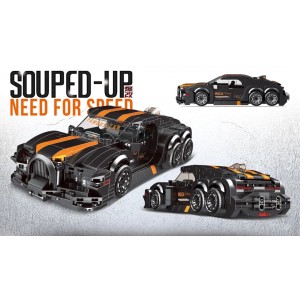 Brick Cool KC002 Souped-Up Need For Speed: Orange Wind Explosion 1:24