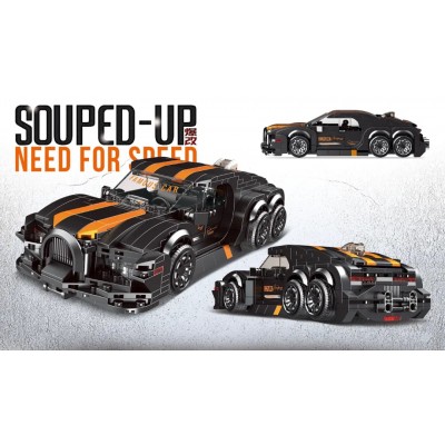 Brick Cool KC002 Souped-Up Need For Speed: Orange Wind Explosion 1:24 | 542 PCS