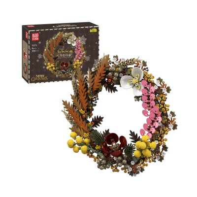 Mould King 10074 Christmas Dried Flower Wreath Building Set | 1,038 PCS