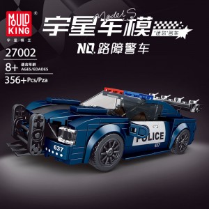 Mould King 27002 The Barricade Roadblock Police Mini Sports Car Building Set | 356 PCS