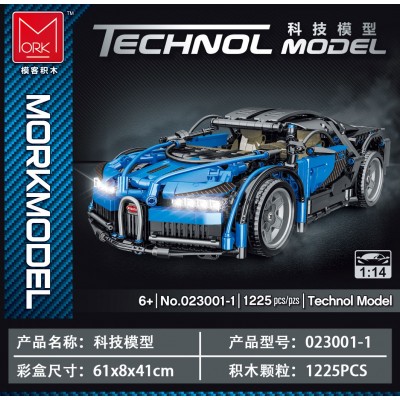 Mork Model 023001-1 Bugatti Chiron (Blue) 1:14