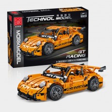 Mork Model 023024-1 Porsche 911 GT Racing (Orange) 1:14 Building Block | 1,268 PCS