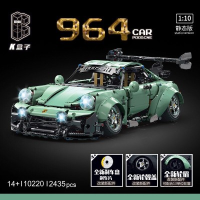 K Box 10220 Porsche 964 (Green, Static Version) 1:10 Building Block | 2,435 PCS