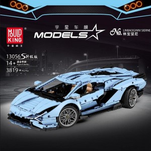Mould King 13056S Lamborghini Cerulean Hyper S Upgraded (Static Version) 1:8 Building Set | 3,819 PCS