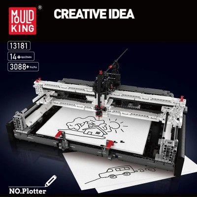 Mould King 13181 Electric Pen Plotter Building Set | 3,088 PCS