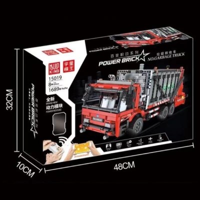 Mould King 15019 Remote Control Garbage Truck - MOC-38031 Building Set | 1,689 PCS