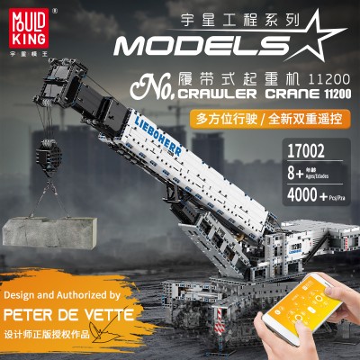 Mould King 17002 Crawler Crane Liebherr LTR 11200 - MOC-10123 Building Set | 4000 PCS