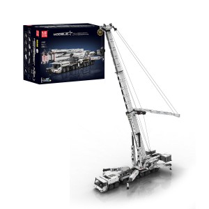 Mould King 17007 Ultimate Liebherr Mobile Crane LTM 11200 (White) Remote Controlled Crane Building Sets | 8,506 PCS