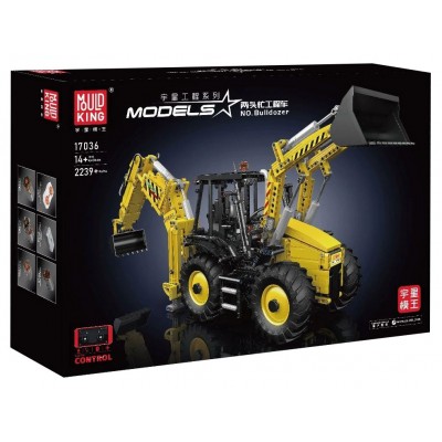 Mould King 17036 Double Shovel Bulldozer Backhoe Loader Remote Controlled - MOC-86258 Building Set | 2,239 PCS