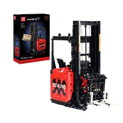 Mould King 17041 Remote Controlled Shelf Forklift (Red) Model Building Set | 1,506 PCS