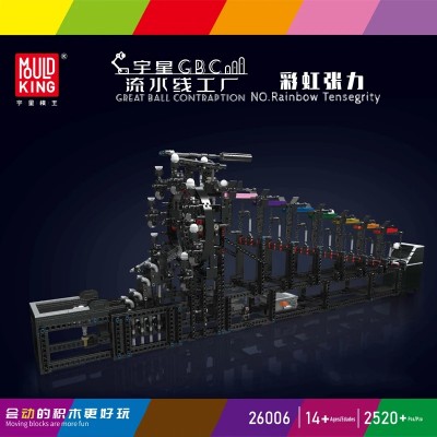Mould King 26006 Great Ball Contraption: Rainbow Tensegrity - MOC-43565 Building Block | 2,520 PCS