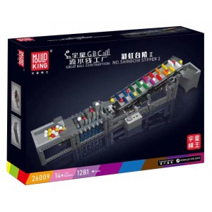 Mould King 26009 Great Ball Contraption Assembly Line Factory: Motorized Rainbow Stepper II Building Set | 1,281 PCS