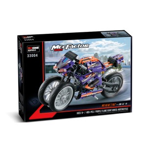 Decool 33004 MecFactor: Purple Flame Giant Wheel Motorcycle