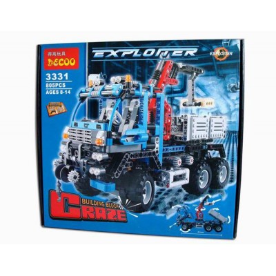 Decoo 3331 Crane Truck (with dumper) Building Block | 805 PCS