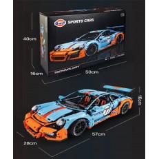 Guif 3333D Porsche 911 GT3 RS Gulf Style Building Block | 2,703 PCS