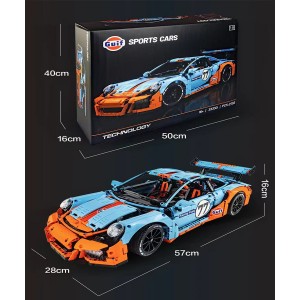 Guif 3333D Porsche 911 GT3 RS Gulf Style Building Block | 2,703 PCS