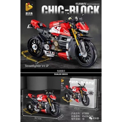 Panlos Brick 672006 Ducati Streetfighter V4 SP Building Block | 981 PCS